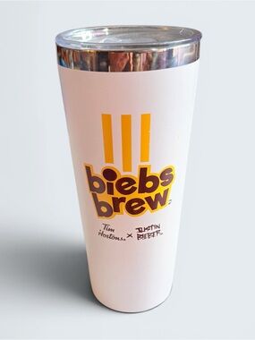 Tim Hortons Justin Bieber Limited Edition Biebs Brew Stainless Tumbler Unused